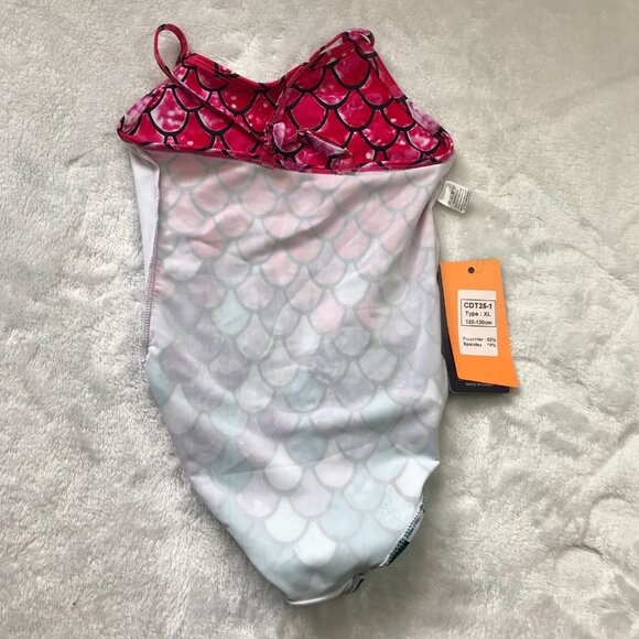 Honisen Mermaid One Piece Bathing Suit Girls 6/6X (120-130CM) Multicolored NEW - Picture 3 of 8